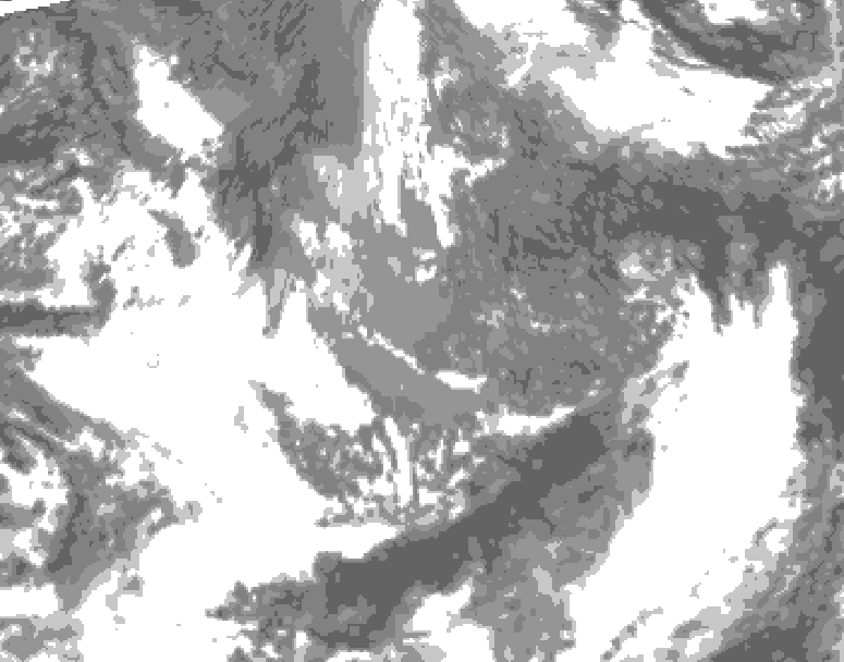 GDPS total cloud 222 hour forecast chart for Canada based on 2026/10/18 0000Z data