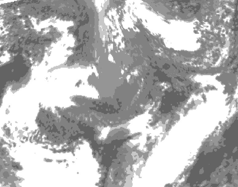 GDPS total cloud 180 hour forecast chart for Canada based on 2026/10/18 1200Z data
