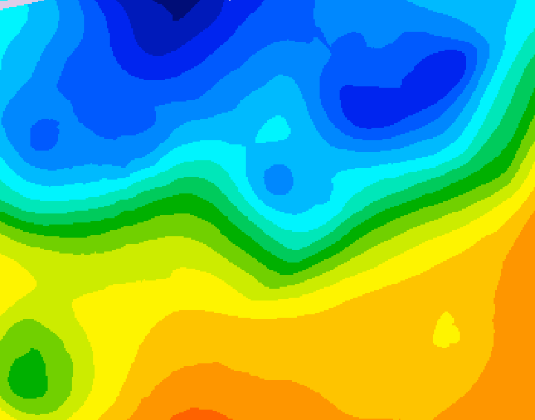 GDPS 500 millibar geopotential height 060 hour forecast chart for Canada based on 2026/10/19 0000Z data