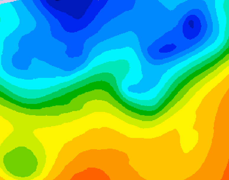 GDPS 500 millibar geopotential height 072 hour forecast chart for Canada based on 2026/10/19 0000Z data
