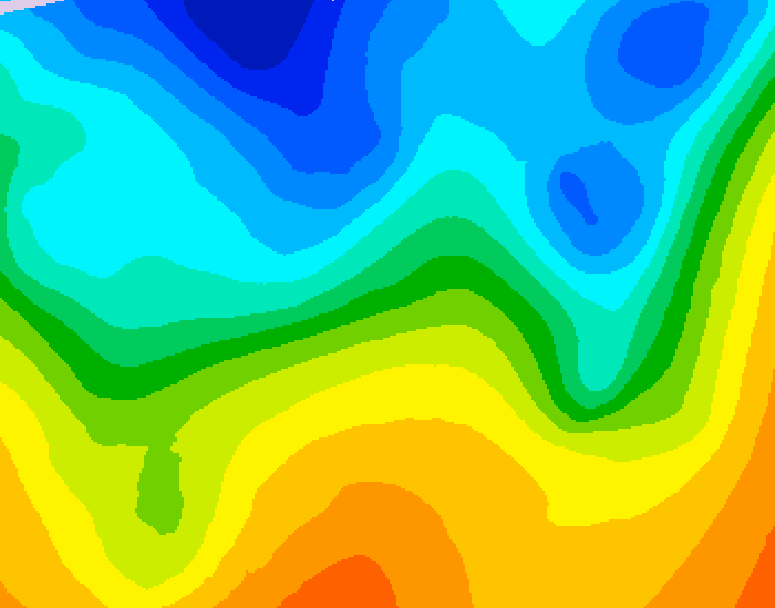 GDPS 500 millibar geopotential height 096 hour forecast chart for Canada based on 2026/10/19 0000Z data