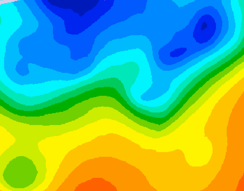 GDPS 500 millibar geopotential height 060 hour forecast chart for Canada based on 2026/10/19 1200Z data