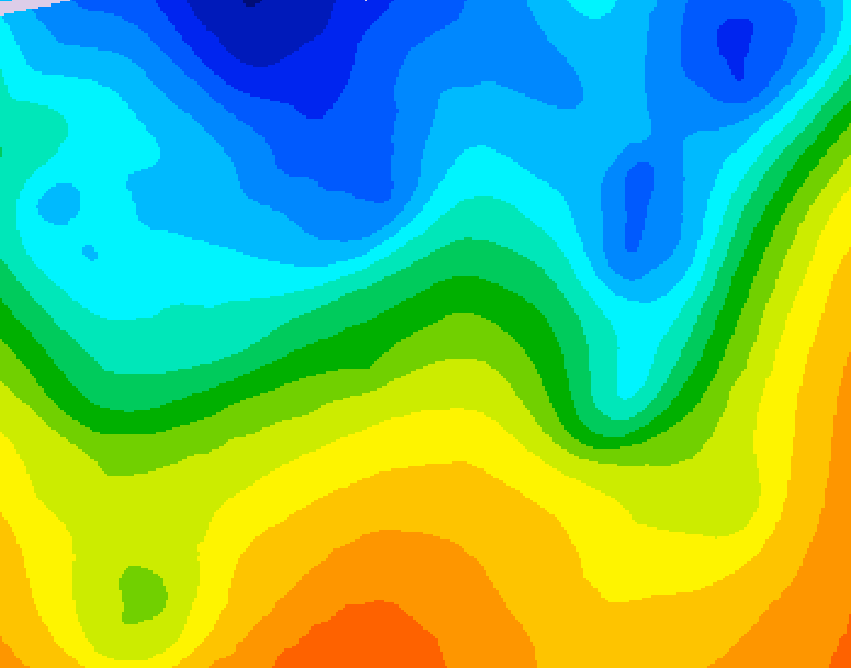 GDPS 500 millibar geopotential height 078 hour forecast chart for Canada based on 2026/10/19 1200Z data