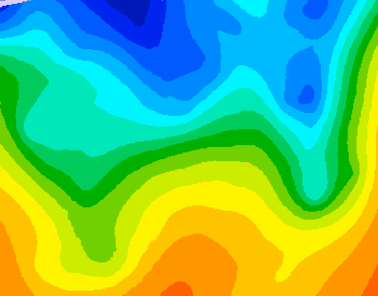 GDPS 500 millibar geopotential height 096 hour forecast chart for Canada based on 2026/10/19 1200Z data