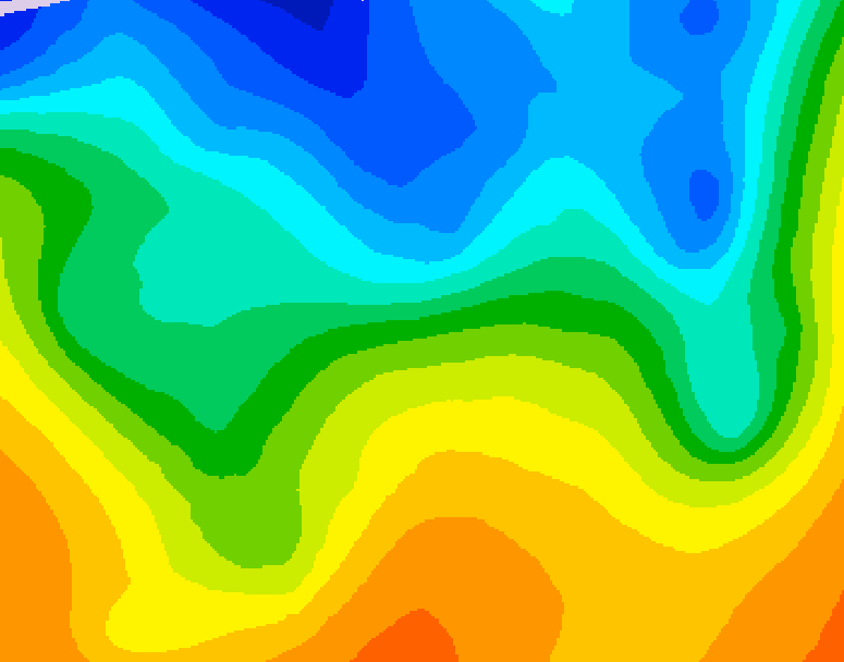 GDPS 500 millibar geopotential height 102 hour forecast chart for Canada based on 2026/10/19 1200Z data