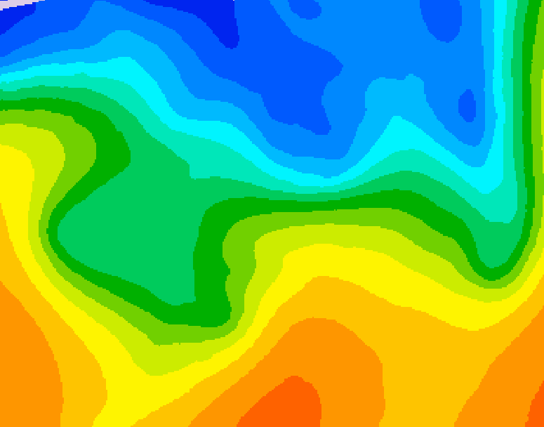 GDPS 500 millibar geopotential height 114 hour forecast chart for Canada based on 2026/10/19 1200Z data