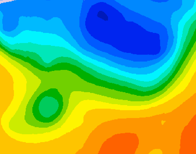 GDPS 500 millibar geopotential height 180 hour forecast chart for Canada based on 2026/10/19 1200Z data