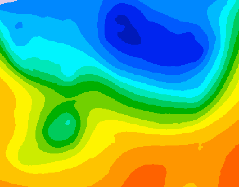 GDPS 500 millibar geopotential height 186 hour forecast chart for Canada based on 2026/10/19 1200Z data