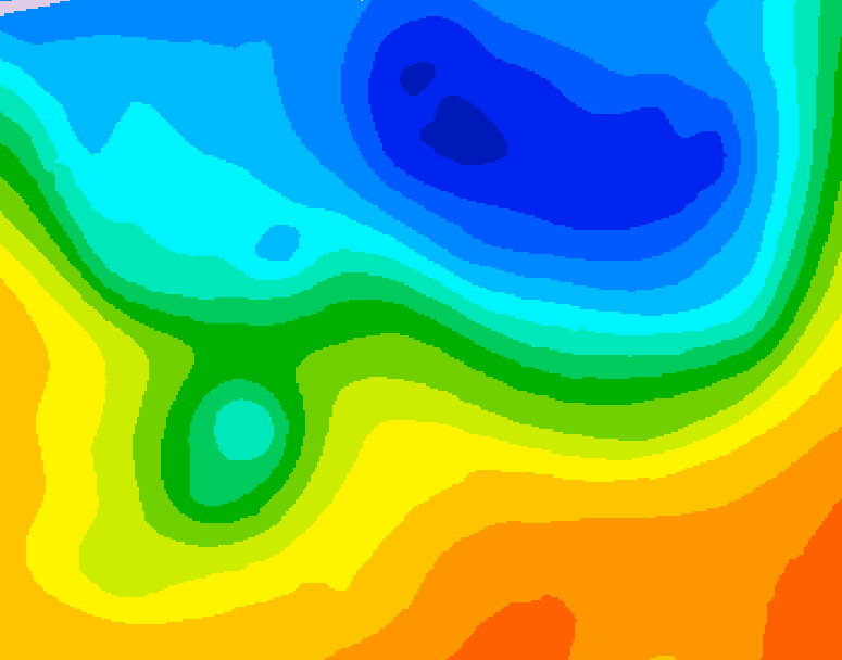GDPS 500 millibar geopotential height 192 hour forecast chart for Canada based on 2026/10/19 1200Z data