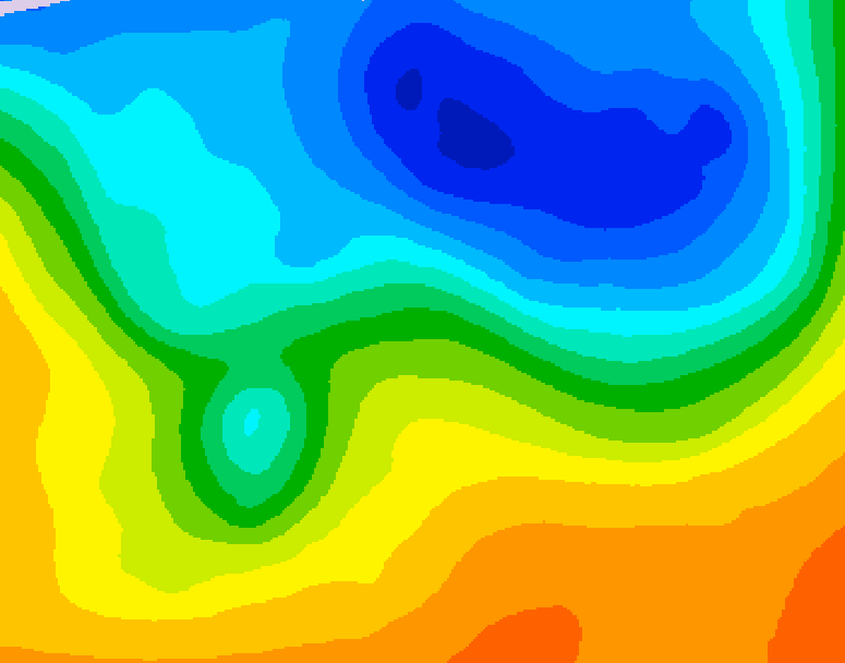 GDPS 500 millibar geopotential height 198 hour forecast chart for Canada based on 2026/10/19 1200Z data