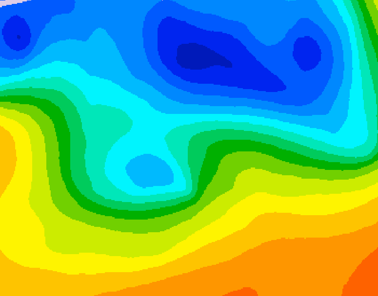 GDPS 500 millibar geopotential height 222 hour forecast chart for Canada based on 2026/10/19 1200Z data