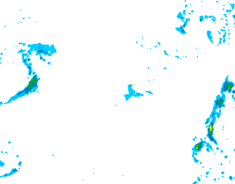 GDPS precipitation 036 hour forecast chart for Canada based on 2026/10/19 1200Z data