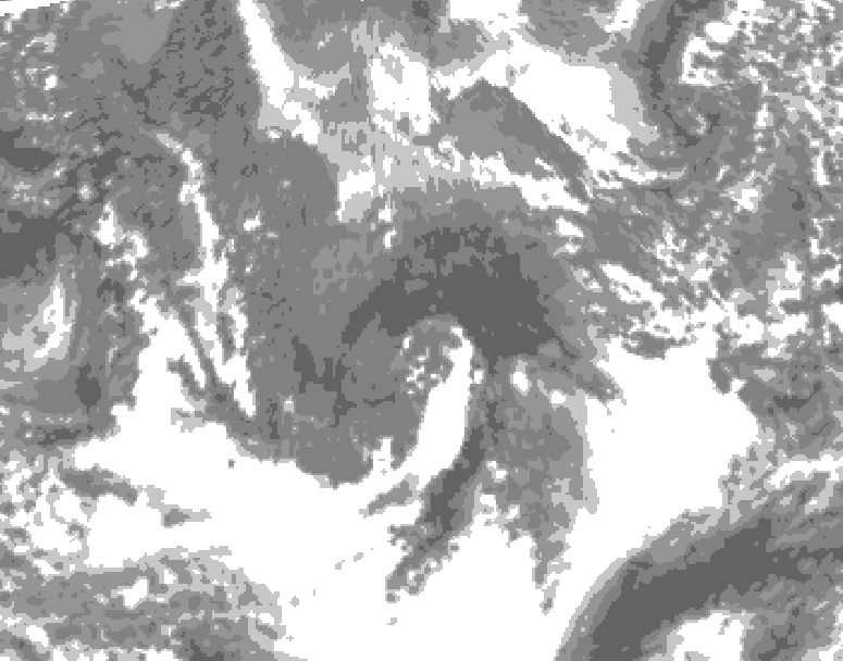 GDPS total cloud 240 hour forecast chart for Canada based on 2026/10/19 0000Z data