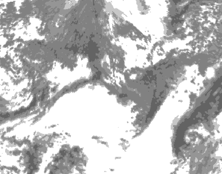 GDPS total cloud 060 hour forecast chart for Canada based on 2026/10/19 1200Z data