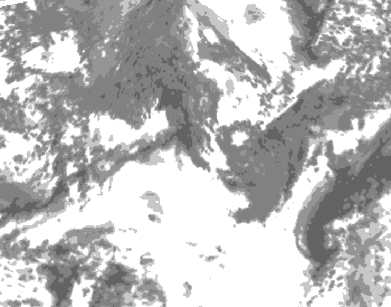 GDPS total cloud 066 hour forecast chart for Canada based on 2026/10/19 1200Z data