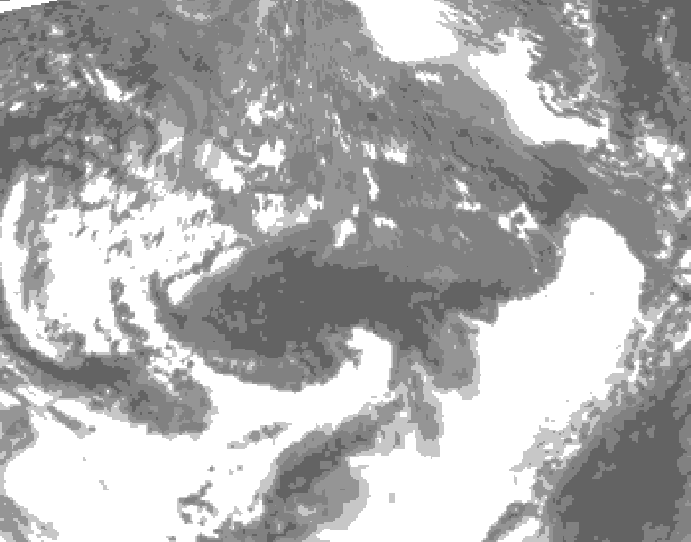 GDPS total cloud 126 hour forecast chart for Canada based on 2026/10/19 1200Z data