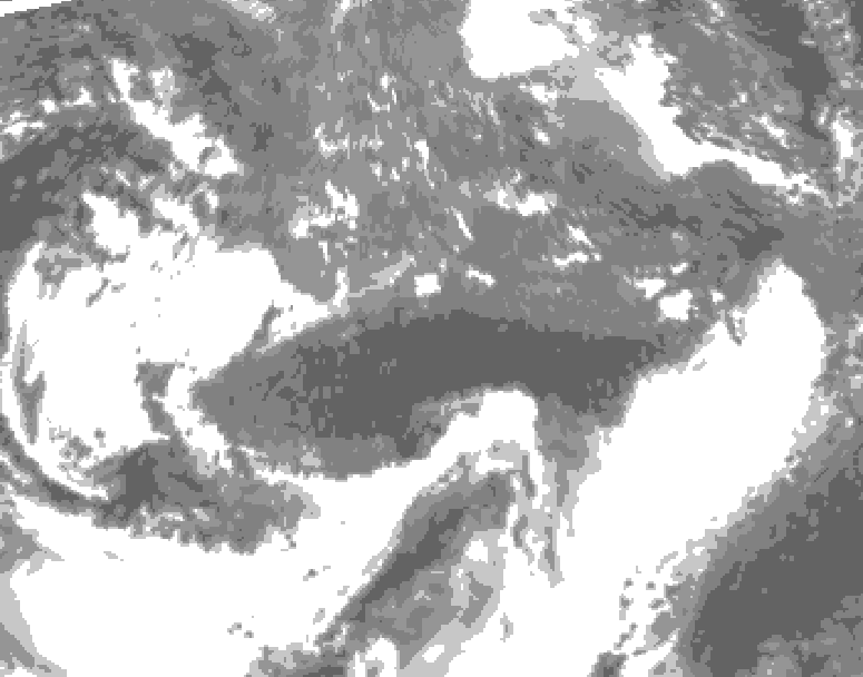 GDPS total cloud 132 hour forecast chart for Canada based on 2026/10/19 1200Z data