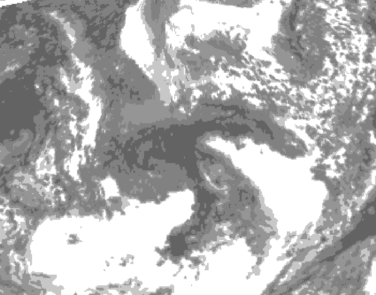 GDPS total cloud 222 hour forecast chart for Canada based on 2026/10/19 1200Z data