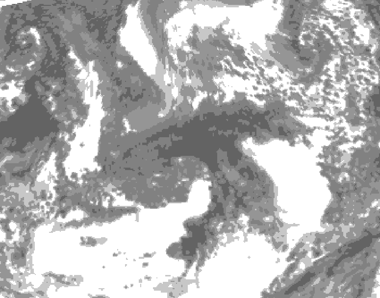 GDPS total cloud 228 hour forecast chart for Canada based on 2026/10/19 1200Z data