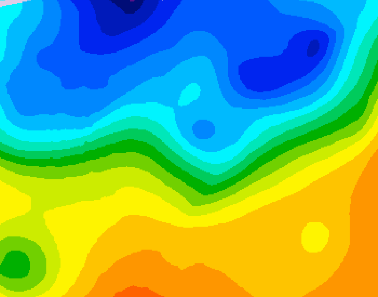 GDPS 500 millibar geopotential height 036 hour forecast chart for Canada based on 2026/10/20 0000Z data