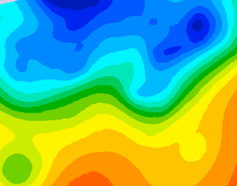 GDPS 500 millibar geopotential height 048 hour forecast chart for Canada based on 2026/10/20 0000Z data