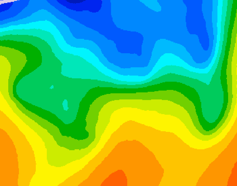 GDPS 500 millibar geopotential height 096 hour forecast chart for Canada based on 2026/10/20 0000Z data