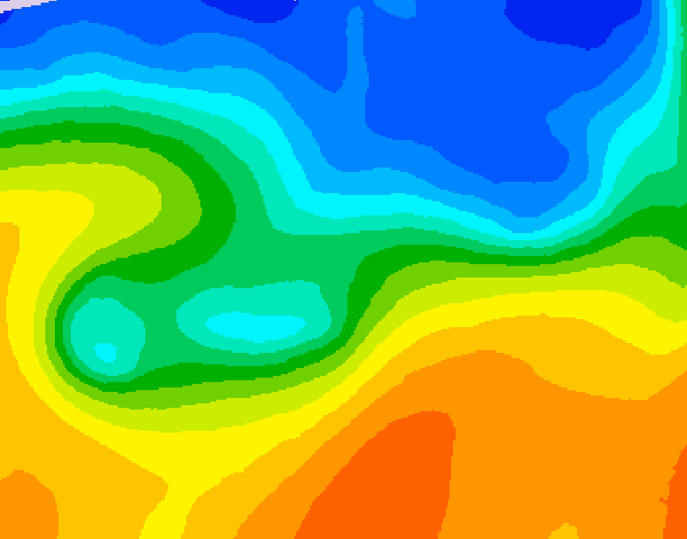 GDPS 500 millibar geopotential height 120 hour forecast chart for Canada based on 2026/10/20 0000Z data