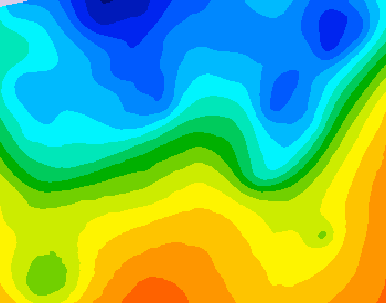 GDPS 500 millibar geopotential height 048 hour forecast chart for Canada based on 2026/10/20 1200Z data