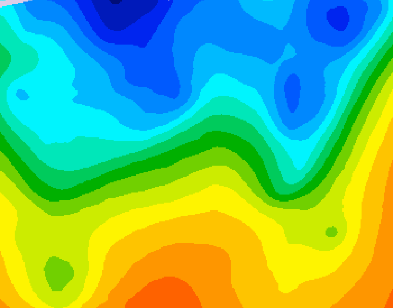 GDPS 500 millibar geopotential height 054 hour forecast chart for Canada based on 2026/10/20 1200Z data