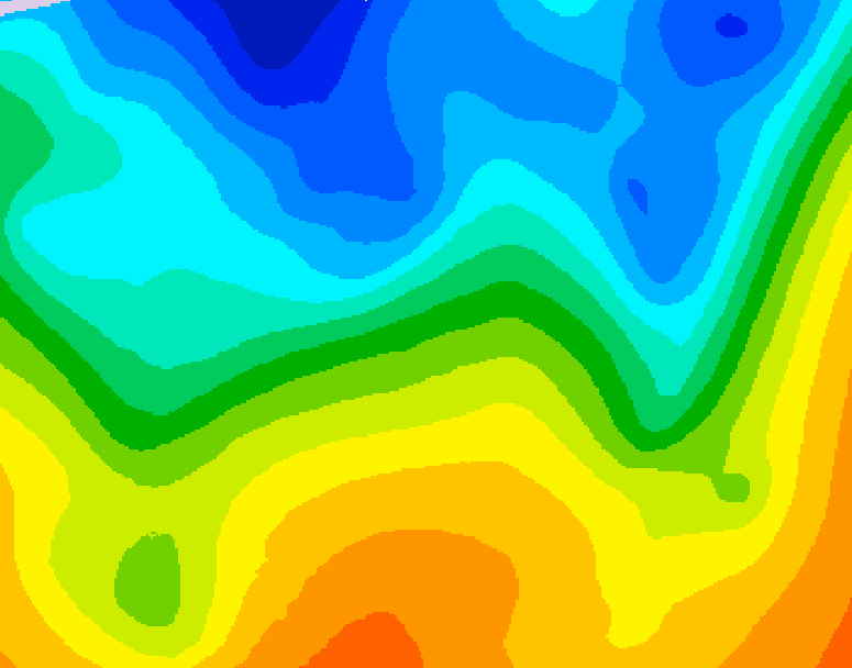 GDPS 500 millibar geopotential height 060 hour forecast chart for Canada based on 2026/10/20 1200Z data