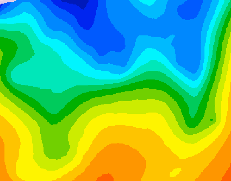 GDPS 500 millibar geopotential height 072 hour forecast chart for Canada based on 2026/10/20 1200Z data