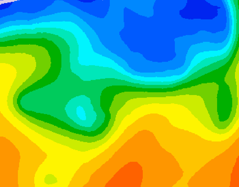 GDPS 500 millibar geopotential height 096 hour forecast chart for Canada based on 2026/10/20 1200Z data