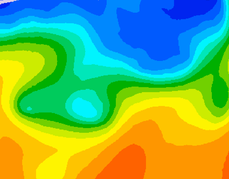GDPS 500 millibar geopotential height 102 hour forecast chart for Canada based on 2026/10/20 1200Z data