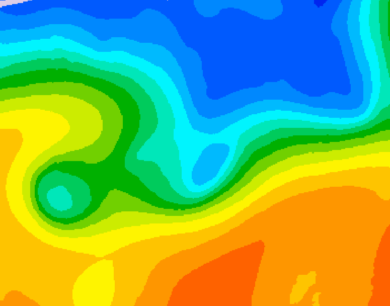 GDPS 500 millibar geopotential height 120 hour forecast chart for Canada based on 2026/10/20 1200Z data