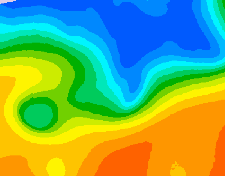 GDPS 500 millibar geopotential height 126 hour forecast chart for Canada based on 2026/10/20 1200Z data