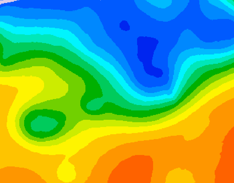GDPS 500 millibar geopotential height 138 hour forecast chart for Canada based on 2026/10/20 1200Z data