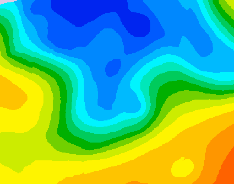 GDPS 500 millibar geopotential height 222 hour forecast chart for Canada based on 2026/10/20 1200Z data