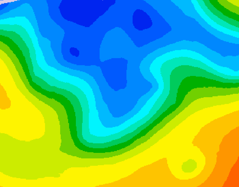 GDPS 500 millibar geopotential height 234 hour forecast chart for Canada based on 2026/10/20 1200Z data