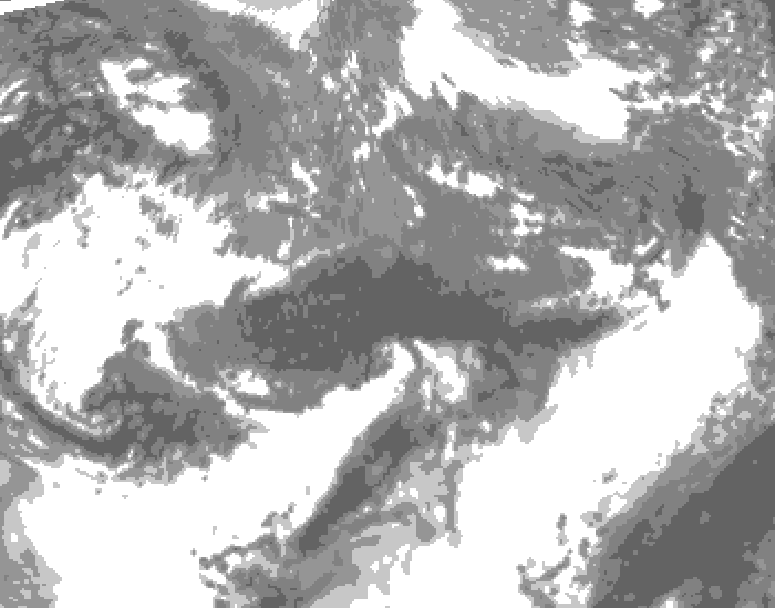 GDPS total cloud 120 hour forecast chart for Canada based on 2026/10/20 0000Z data