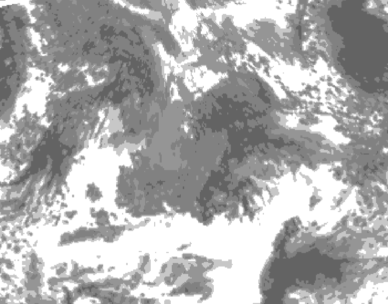GDPS total cloud 240 hour forecast chart for Canada based on 2026/10/20 0000Z data