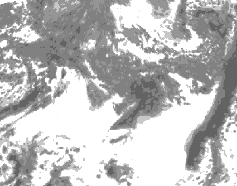 GDPS total cloud 018 hour forecast chart for Canada based on 2026/10/20 1200Z data
