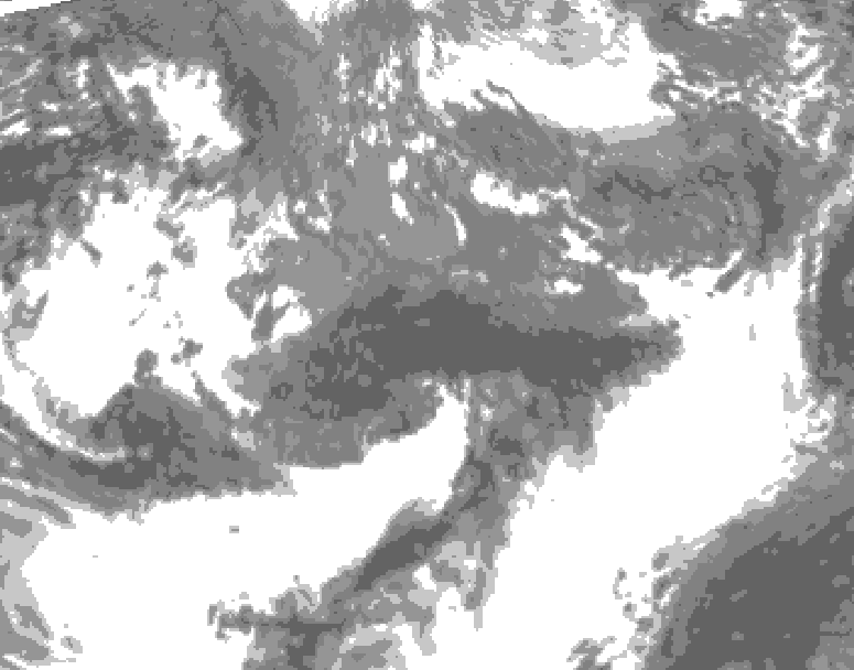 GDPS total cloud 108 hour forecast chart for Canada based on 2026/10/20 1200Z data