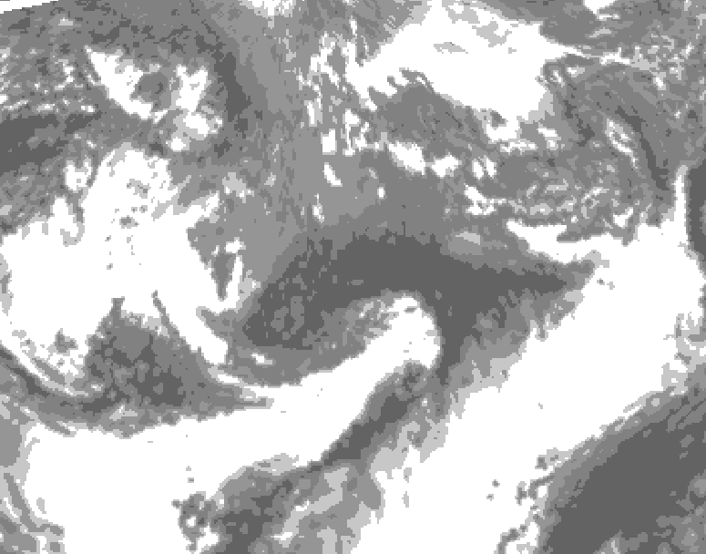 GDPS total cloud 114 hour forecast chart for Canada based on 2026/10/20 1200Z data