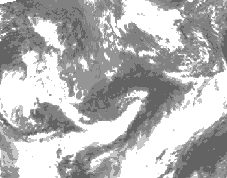 GDPS total cloud 120 hour forecast chart for Canada based on 2026/10/20 1200Z data