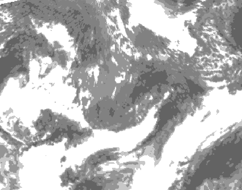 GDPS total cloud 126 hour forecast chart for Canada based on 2026/10/20 1200Z data