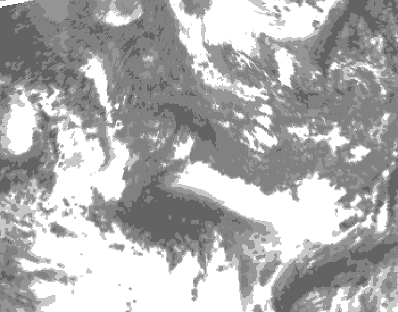 GDPS total cloud 186 hour forecast chart for Canada based on 2026/10/20 1200Z data