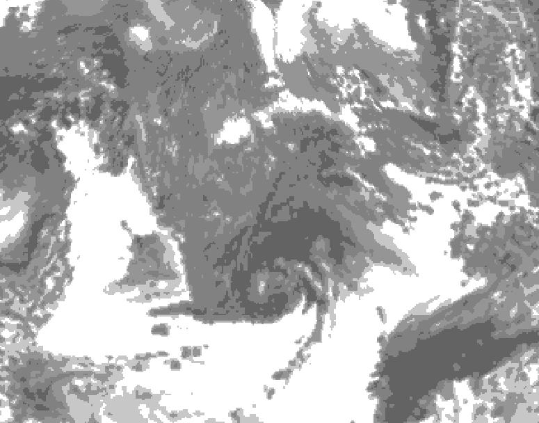 GDPS total cloud 210 hour forecast chart for Canada based on 2026/10/20 1200Z data