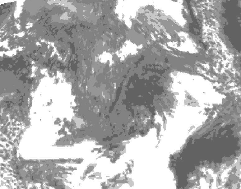 GDPS total cloud 222 hour forecast chart for Canada based on 2026/10/20 1200Z data