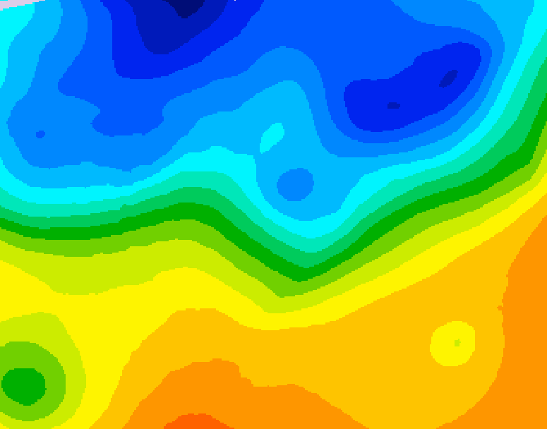GDPS 500 millibar geopotential height 012 hour forecast chart for Canada based on 2026/10/21 0000Z data