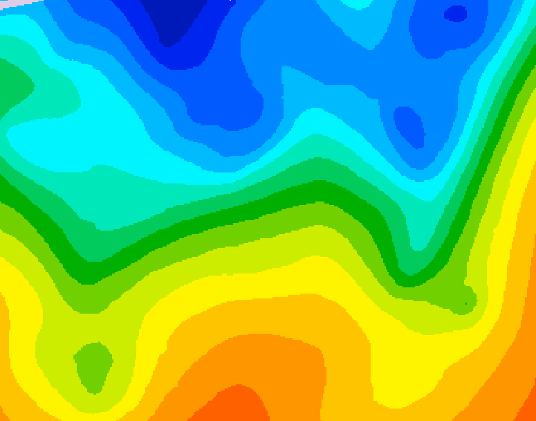 GDPS 500 millibar geopotential height 048 hour forecast chart for Canada based on 2026/10/21 0000Z data